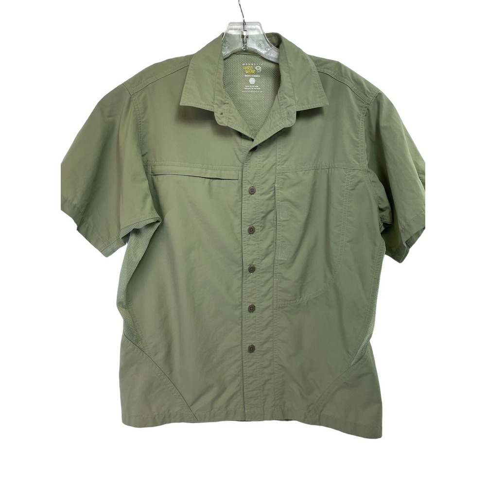Duluth Trading Alaskan Hard Gear‎ Mens Sz Medium Green Button Up Shirt (G32) EUC